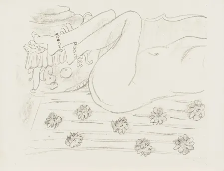 Litografia Matisse - Nu. Étude d’un mouvement de jambes