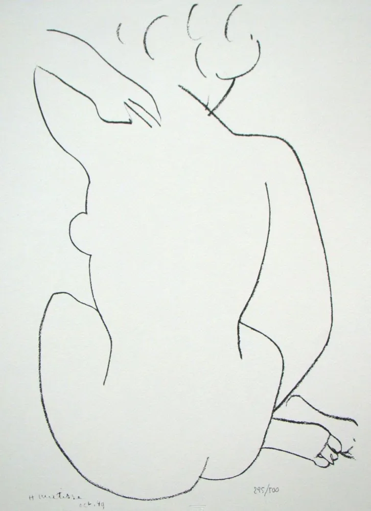 Litografia Matisse - Nue de dos
