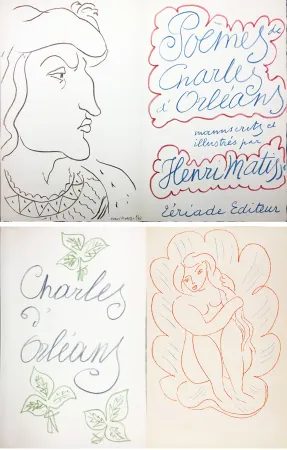 Libro Illustrato Matisse - POÈMES DE CHARLES D'ORLÉANS. 54 lithographies en couleur par Henri Matisse (1950)