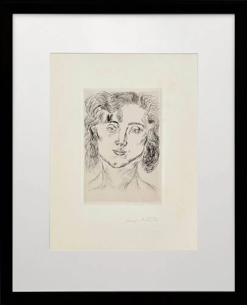 Acquaforte Matisse - Portrait of Marguerite Matisse