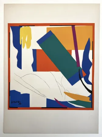 Litografia Matisse - SOUVENIR DE NOUVELLE CALÉDONIE. Lithographie d'après les papiers découpés. De luxe sur Arches.