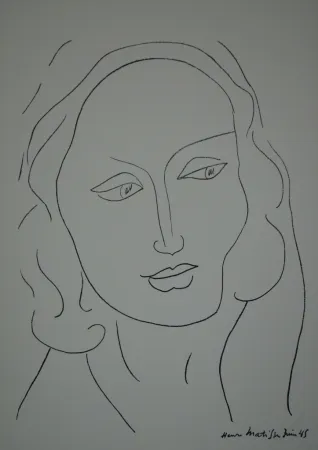 Litografia Matisse - Tête de Femme