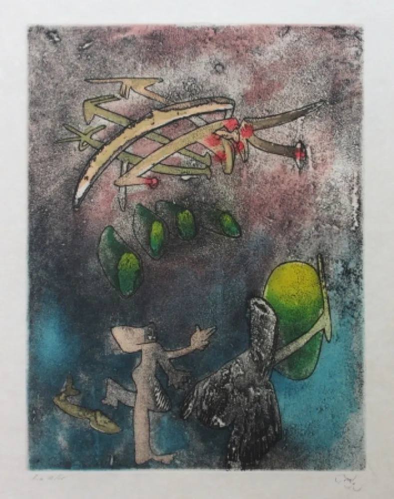 Acquaforte E Acquatinta Matta - Centre noeuds (Planche 6)