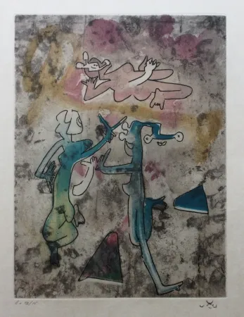 Acquaforte E Acquatinta Matta - Centre noeuds (Planche 8)