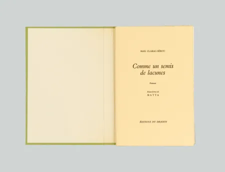 Incisione Matta - Comme un semis de lacunes