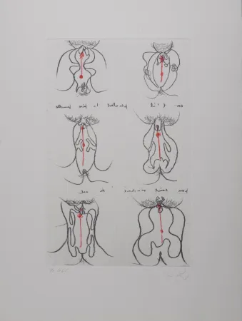 Incisione Matta - Cri Oval, 1971 - Hand-signed