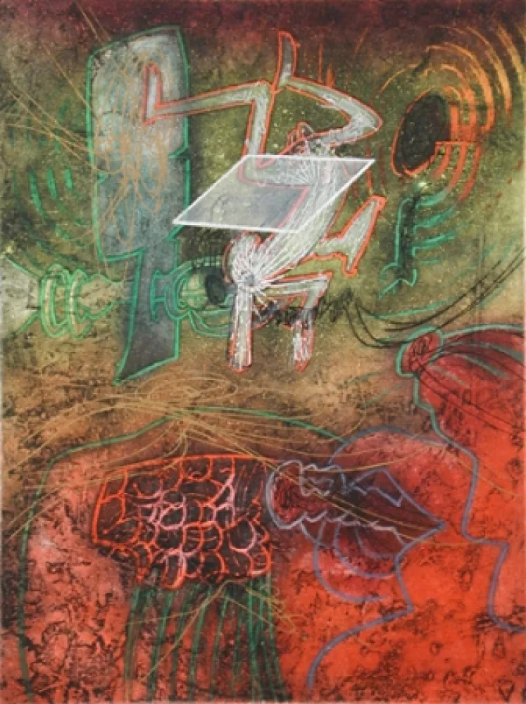 Acquaforte E Acquatinta Matta - Damné Par L'Arc-en-Ciel