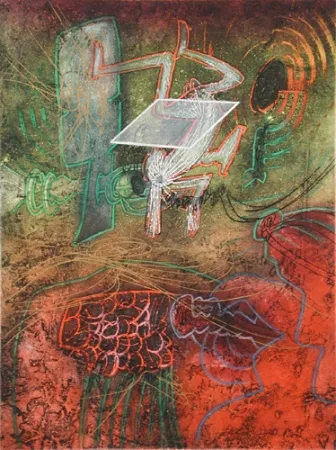 Acquaforte E Acquatinta Matta - Damné Par L'Arc-en-Ciel