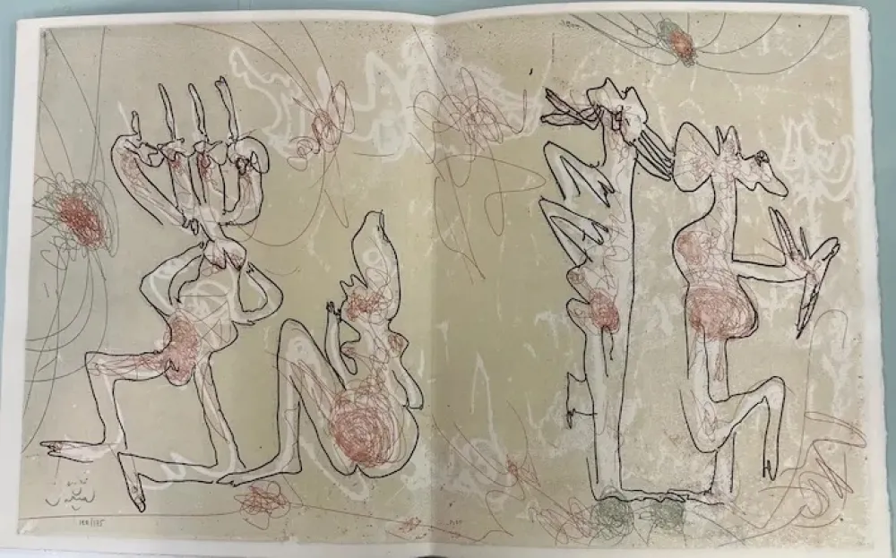 Litografia Matta - Del libro Michel Butor