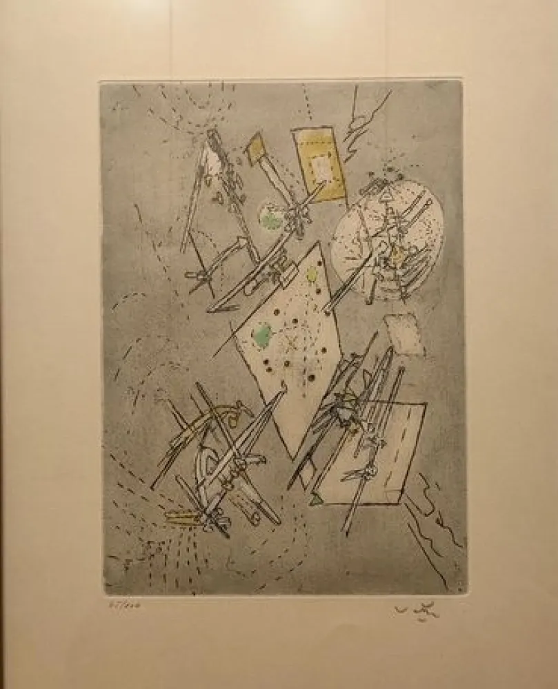 Acquatinta Matta - Droites Liberees, planche 13