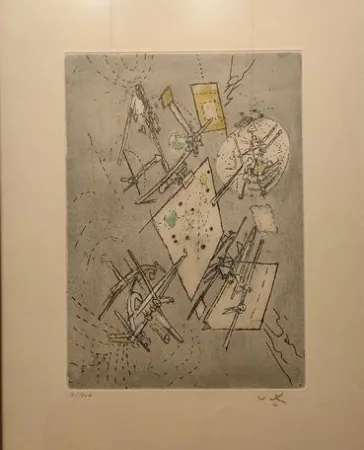 Acquatinta Matta - Droites Liberees, planche 13