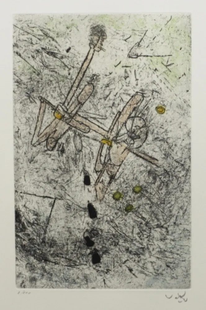 Acquaforte E Acquatinta Matta - Droites libérées (planche2)