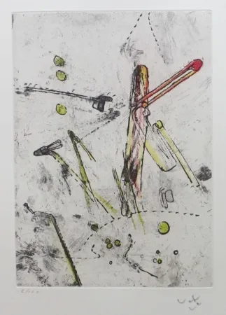 Acquaforte E Acquatinta Matta - Droites libérées (planche3)