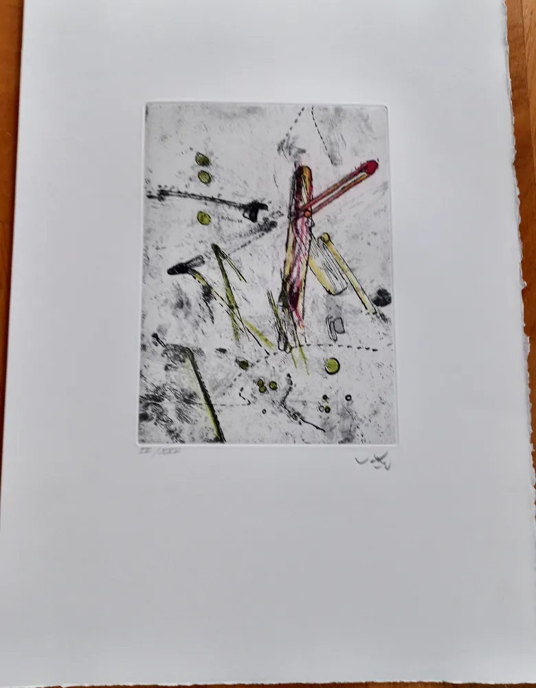 Incisione Matta - Droites Liberees, plate I