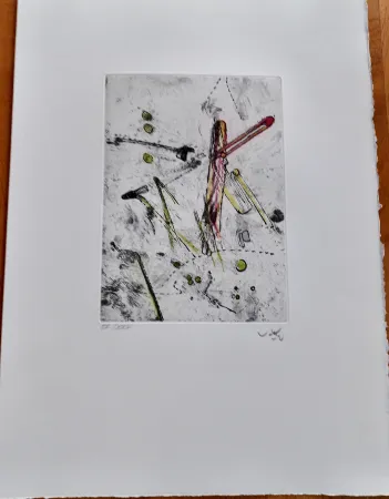 Incisione Matta - Droites Liberees, plate I