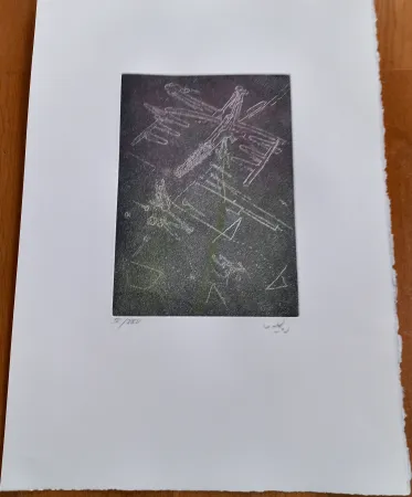 Incisione Matta - Droites Liberees, plate IV