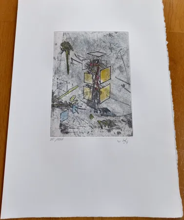 Incisione Matta - Droites Liberees, plate VII