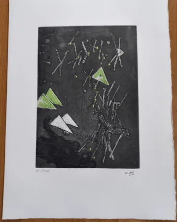 Incisione Matta - Droites Liberees, plate XI