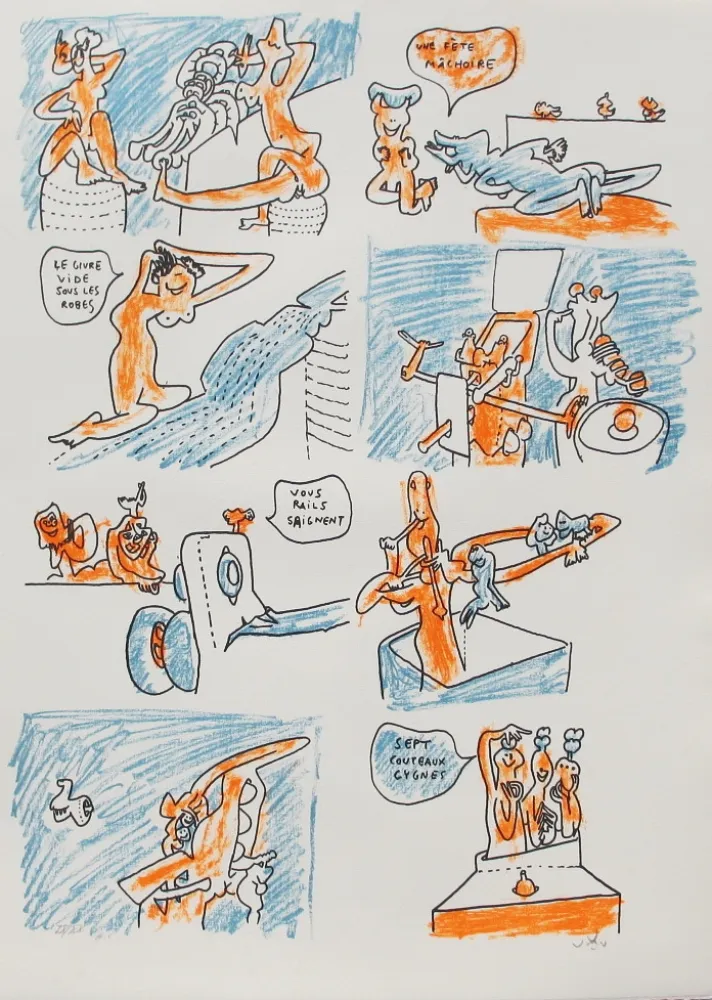 Litografia Matta - Fête couchée