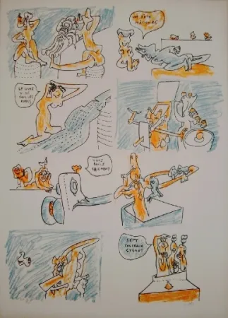 Litografia Matta - Fête couchée