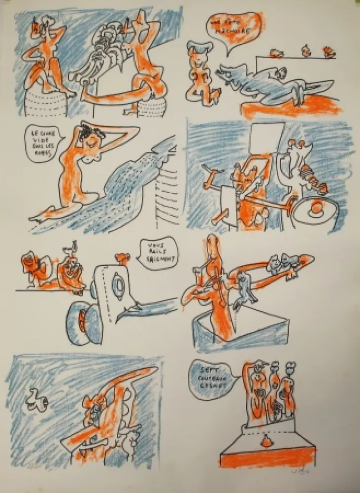 Litografia Matta - Fête couchée