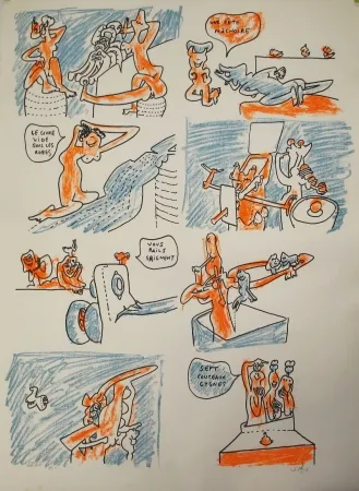 Litografia Matta - Fête couchée