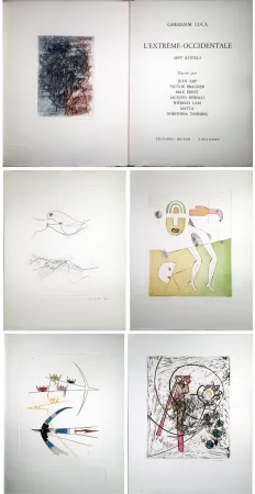 Libro Illustrato Matta - Gherasim Luca : L’EXTRÊME-OCCIDENTALE. Gravures de Max Ernst, Victor Brauner, Dorothea Tanning, Hans Arp, Jacques Hérold, Wifredo Lam, Roberto Matta.