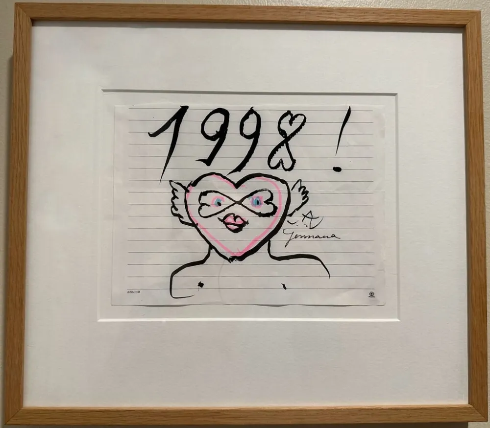 Non Tecnico Matta - Hommage to Germana 1998 Original Drawing