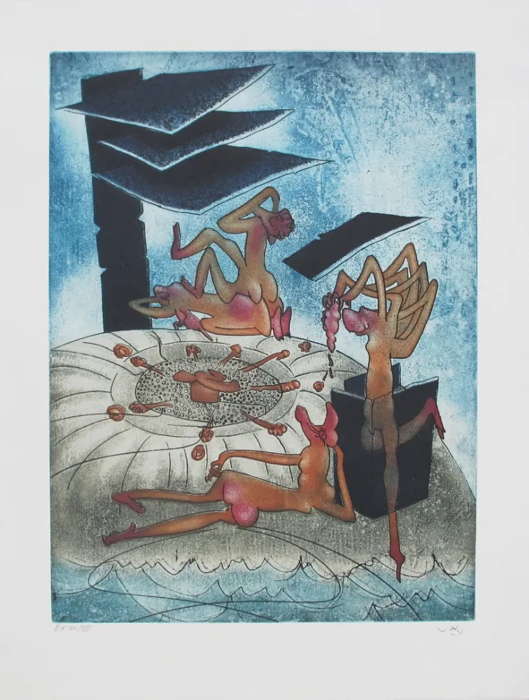 Acquaforte E Acquatinta Matta - La Danse de la mort 6