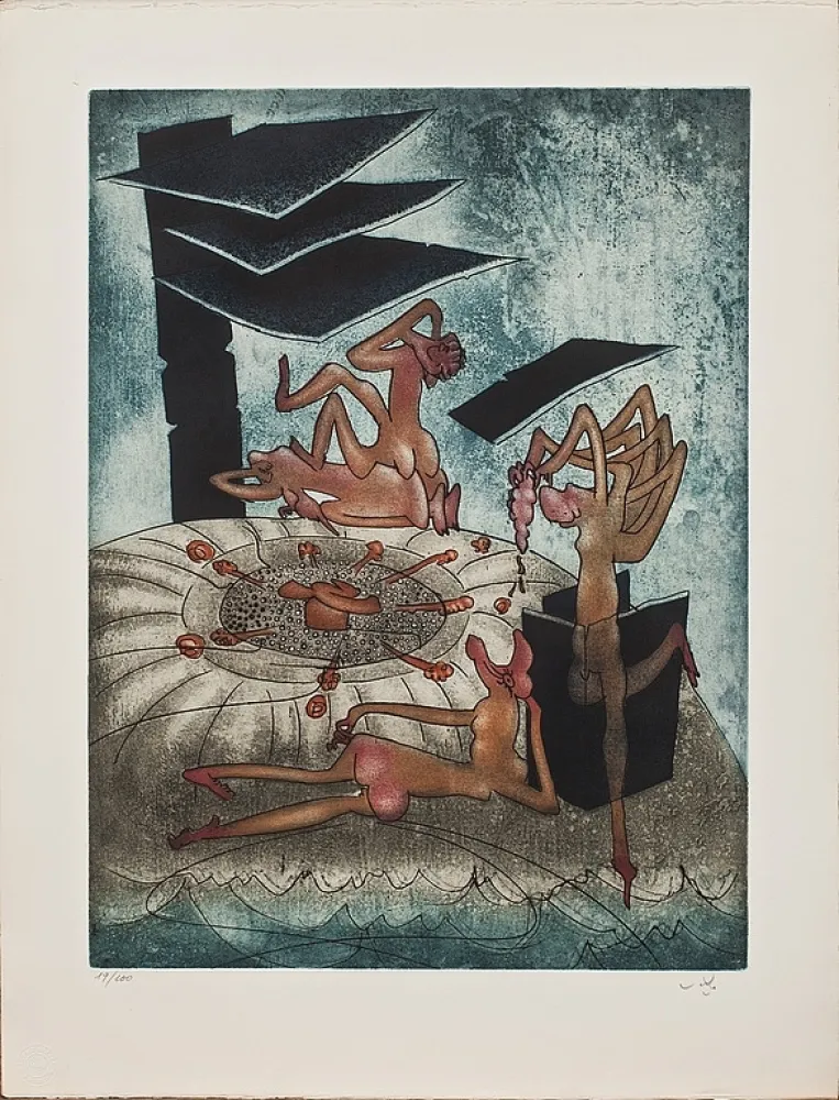 Incisione Matta - La danse de la morte 