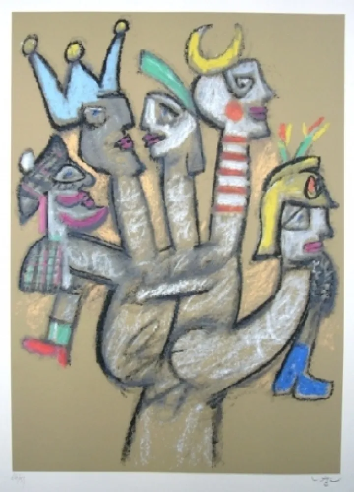 Serigrafia Matta - La main aux marionnettes 