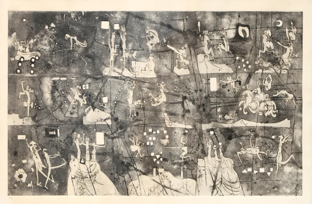 Acquaforte E Acquatinta Matta - La Une a L'h Pile (Head to Head)