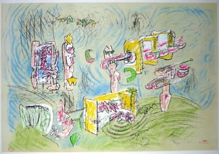 Litografia Matta - La vitesse du sort