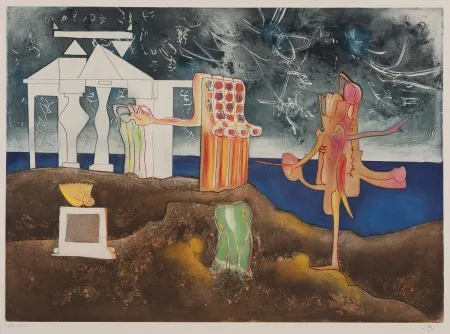 Acquatinta Matta - L'Arc obscur des Heures