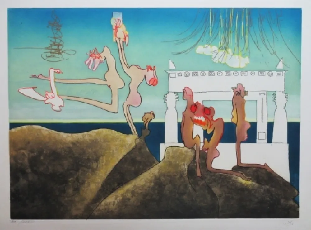 Acquaforte E Acquatinta Matta - L'Arc obscur des heures