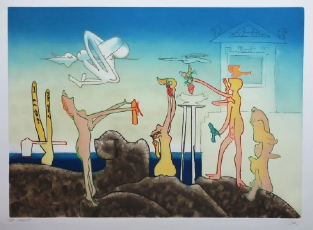 Acquaforte E Acquatinta Matta - L'Arc obscur des heures