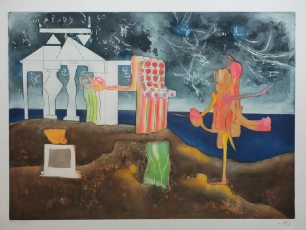 Acquaforte E Acquatinta Matta - L'Arc obscur des heures