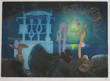 Acquaforte E Acquatinta Matta - L'arc obscur des heures