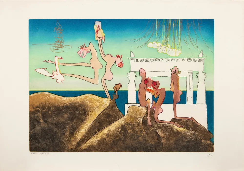 Acquaforte E Acquatinta Matta - L'Arc obscure des heures