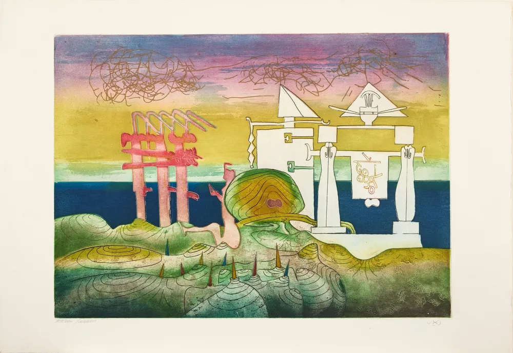 Acquaforte E Acquatinta Matta - L'Arc obscure des heures