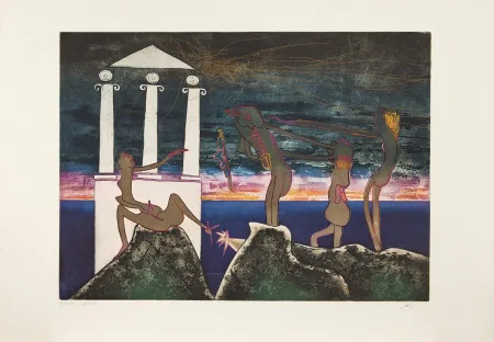 Acquaforte E Acquatinta Matta - L'Arc obscure des heures