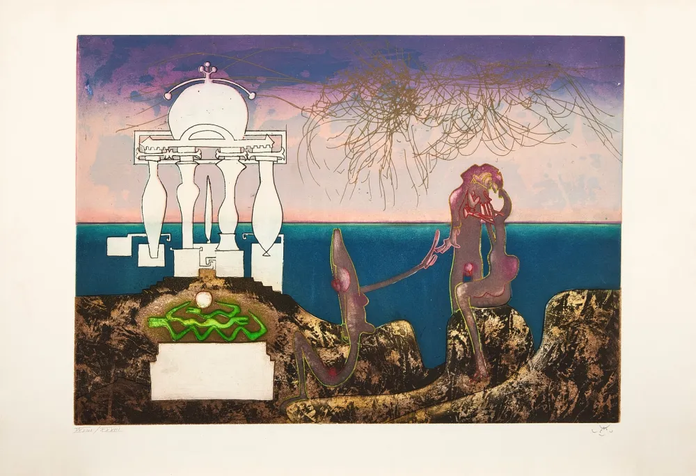 Acquaforte E Acquatinta Matta - L'Arc obscure des heures