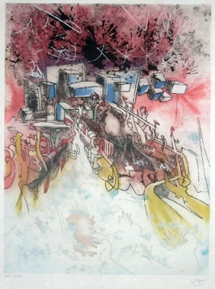 Acquaforte E Acquatinta Matta - Le palais d'hiver