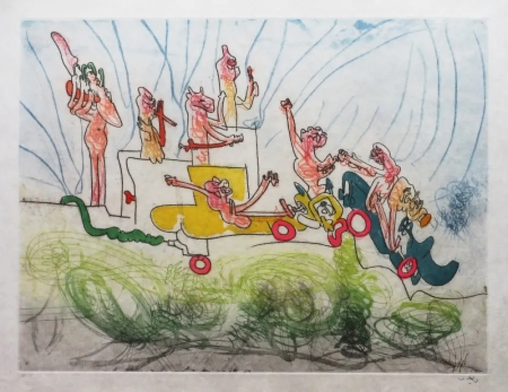 Acquaforte E Acquatinta Matta - Les Oh' Tomobiles (Planche 2)