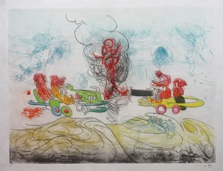 Acquaforte E Acquatinta Matta - Les Oh' Tomobiles (Planche 3)