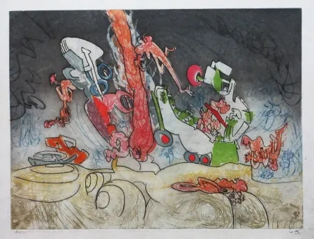 Acquaforte E Acquatinta Matta - Les Oh' Tomobiles (Planche 8)