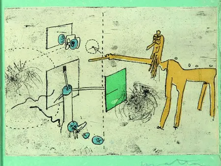 Acquaforte E Acquatinta Matta - PAROLES PEINTES (1959) 10 gravures originales de Max Ernst, Jacques Hérold, Wifredo Lam, Sébastian Matta et DorotheaTanning. Poèmes d’Alain Bosquet.