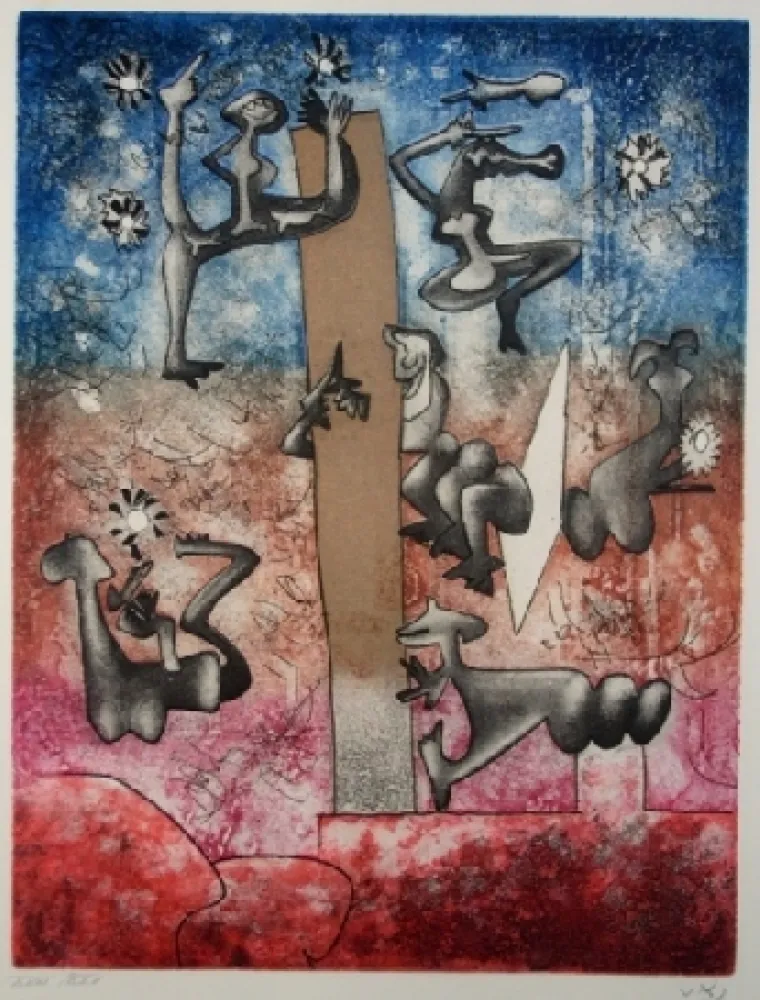 Acquaforte E Acquatinta Matta - Sans titre, 1975