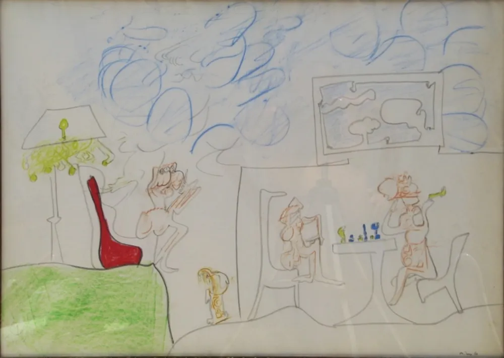 Non Tecnico Matta - Sans Titre 3 Original Pastel/Drawing on Paper