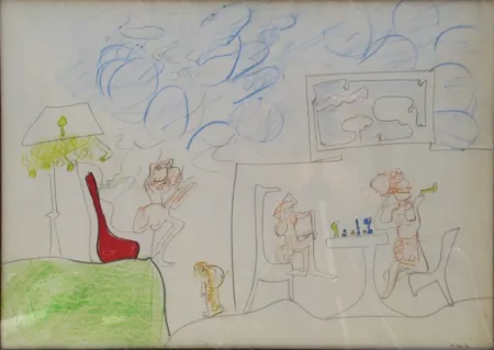 Non Tecnico Matta - Sans Titre 3 Original Pastel/Drawing on Paper